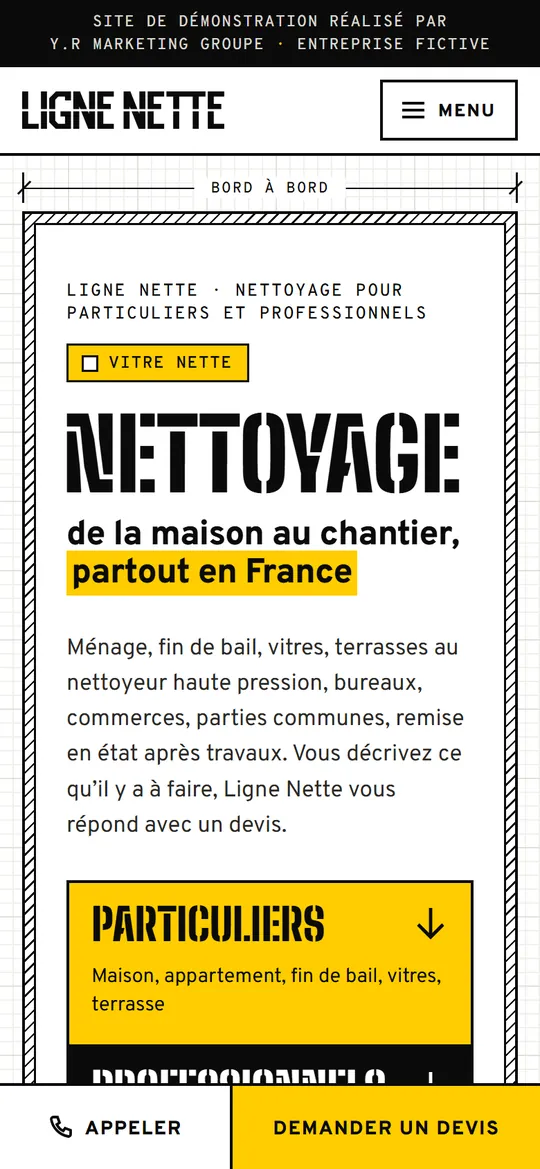 Le site Ligne Nette sur téléphone